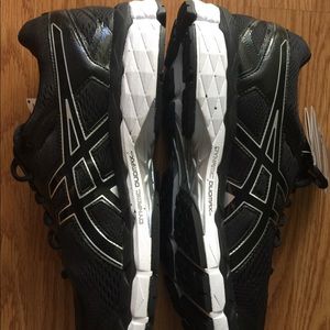 new mens asics black running shoes size 10
